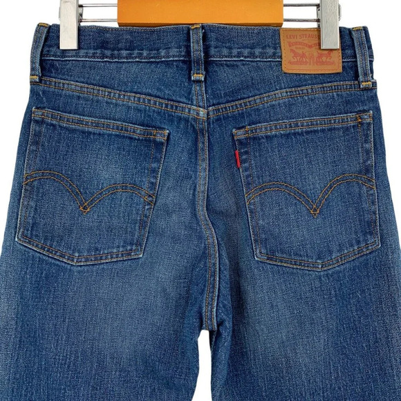 Levi's x White Oak Cone Denim Jeans Womens 29x27 Blue Raw Hem Skinny High Rise - Picture 4 of 12